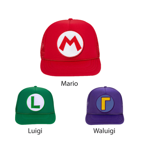 Youth Mario,Luigi \u0026 Waluigi White Foam 