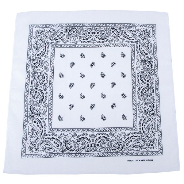Schwarz Weiß Bandana Halstuch Kopftuch Schal BW Army Biker Stirnband 403L-image