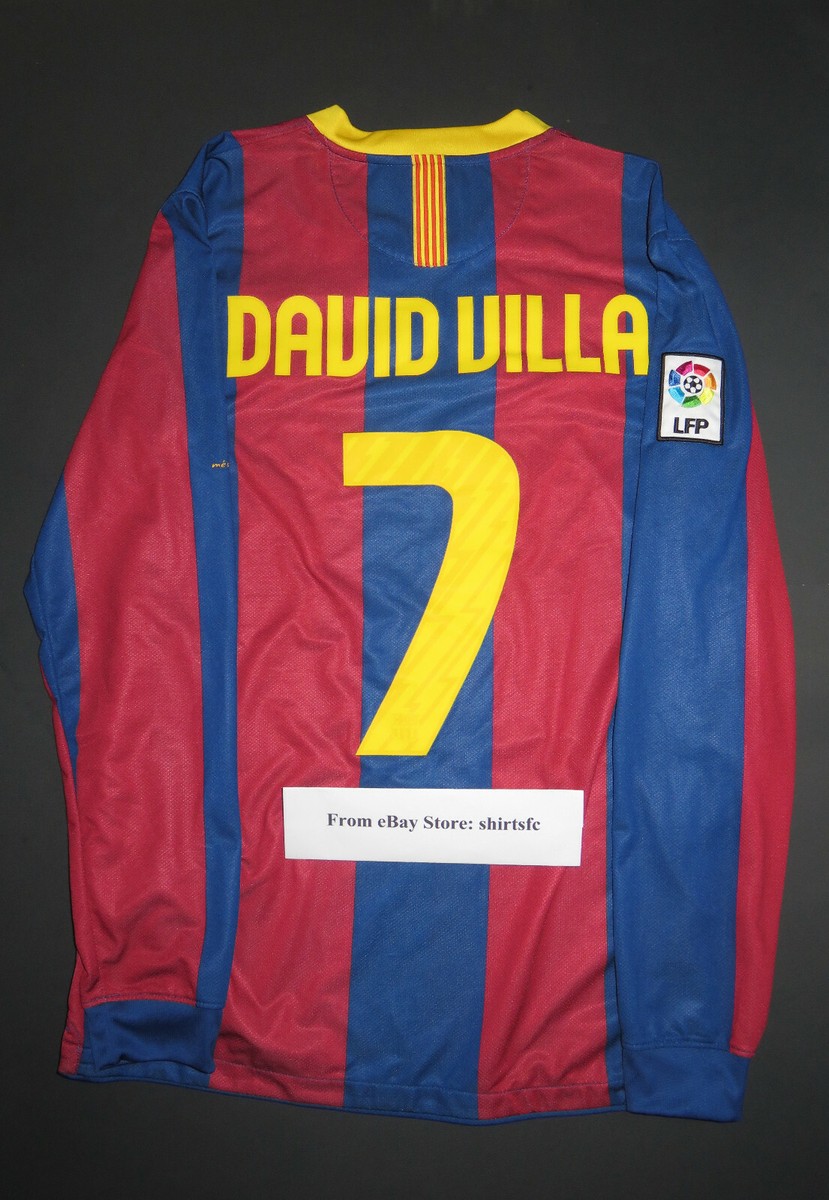 2010-2011 Nike Authentic FC Barcelona Jersey Shirt Kit David Villa