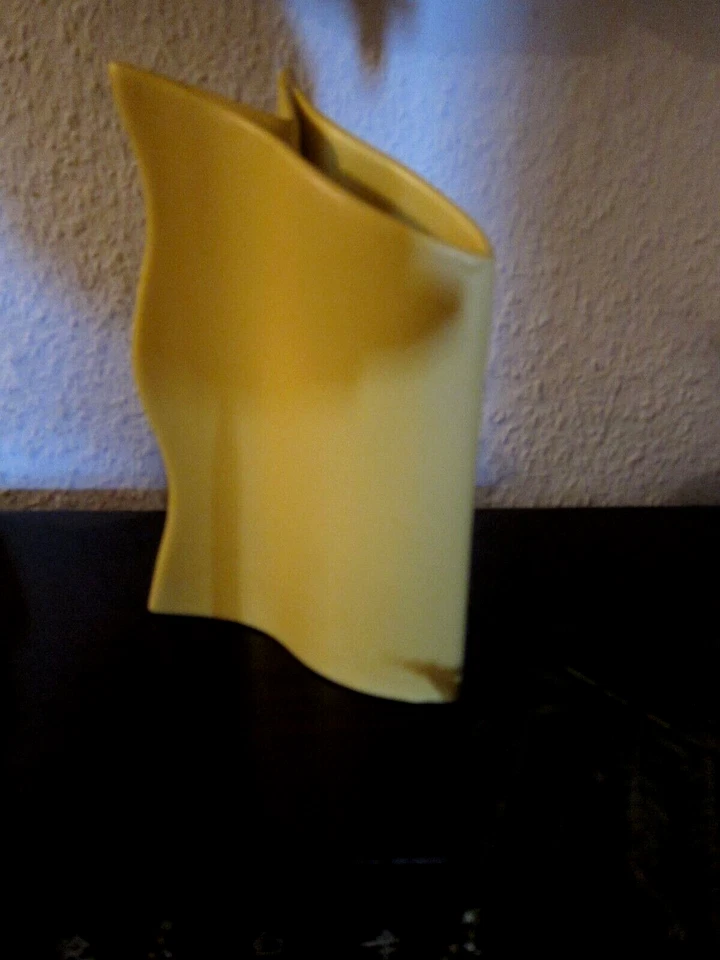 ASA Vase Blumenvase Goldfisch Fisch Porzellan mais - gelb H. 21,5 cm mit Etikett