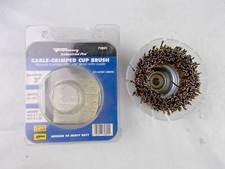 Cable Crimped Cup Wire Brush 3" M10 Arbor 72891 Forney
