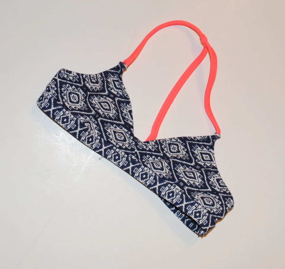 Top de bikini para niñas Crewcuts * J Crew #B9429 azul Ikat 4/5 NUEVO Foto 2 de 3