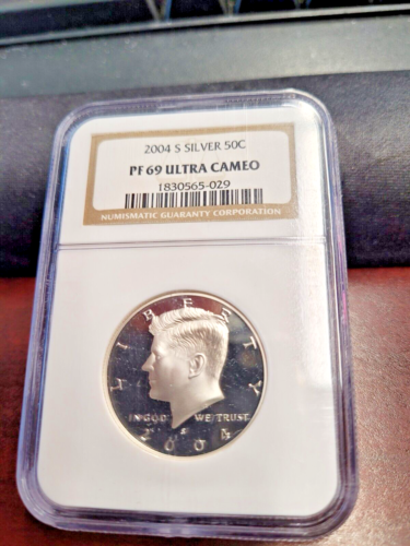 2004-S PROOF KENNEDY SILVER HALF DOLLAR **NGC CERTIFIED PF 69 ULTRA CAMEO** - Picture 1 of 5