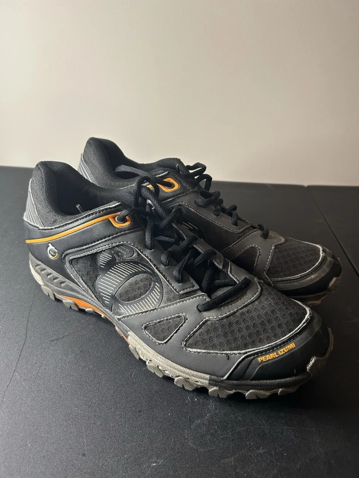 Велосипедные туфли-клипсы Pearl Izumi мужские X-Alp Seek V черные/серые/оранжевые - размер 47 - Изображение 3 из 4