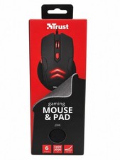Trust Ziva Illuminated Gaming Mouse & Pad Black Red