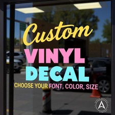 Custom Text Vinyl Lettering Sticker Decal Personalized -ANY TEXT - ANY NAME-