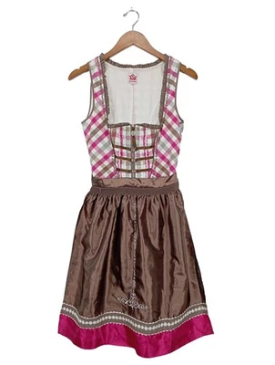 SPIETH & WENSKY Dirndl Damen Trachtenmode Gr. DE 36 braun-pink-weiß Casual-Look - Bild 1 von 4