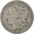 1901 S Morgan Silver Dollar F Fine $1 Coin Collectible SKU:I24359