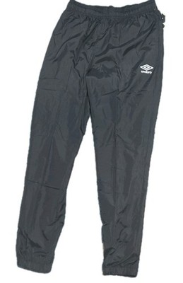 Umbro Men's Track Pants Black 100% Polyester Drawstring Regular Fit Tapered Leg