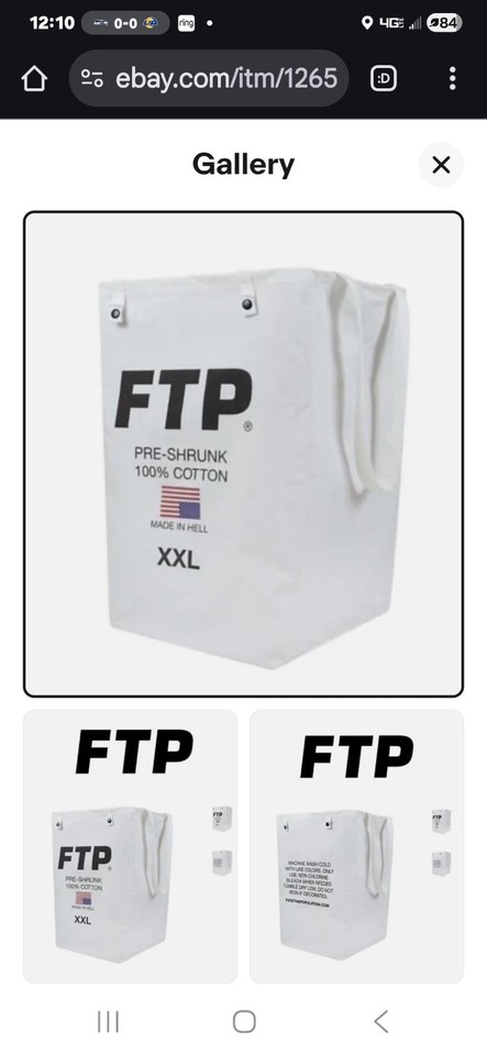 New FTP Laundry Basket Logo T Shirt Label Accessory White Fck The ...