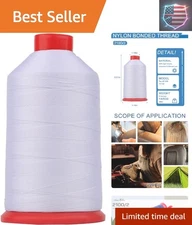 Heavy-Duty Nylon 66 Sewing Thread 210D/2 - 4600 Yards for Upholstery & Outdoors