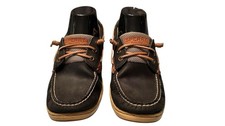 Sperry Rose Fish Boat Black/Brown Suede/Leather Women Shoe Size 9