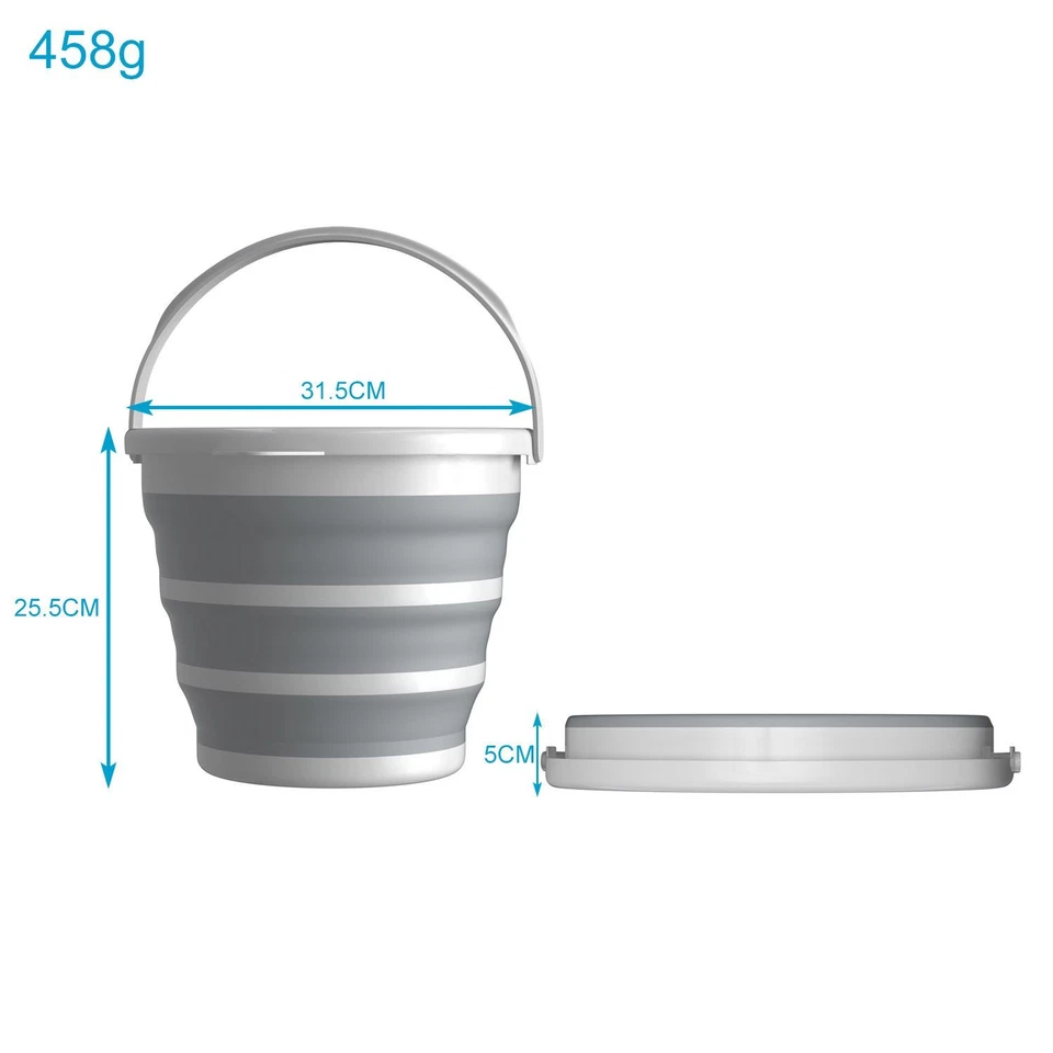 Eimer Faltbar 10 L Falteimer Putzeimer Wassereimer Mülleimer zusammenfaltbar - Bild 2 von 4