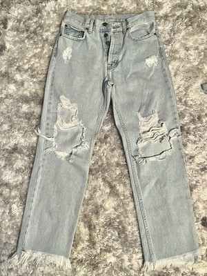 Women s NEW! Boutique Camara LA High Waist Ripped Light Blue Jeans Size 27(4/6)