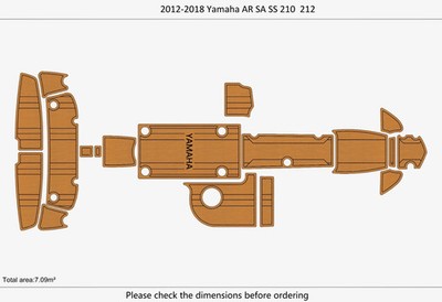 2012-2018 Yamaha AR SA SS 210 Cockpit Swim platform 1/4''6mm EVA foam faux floor