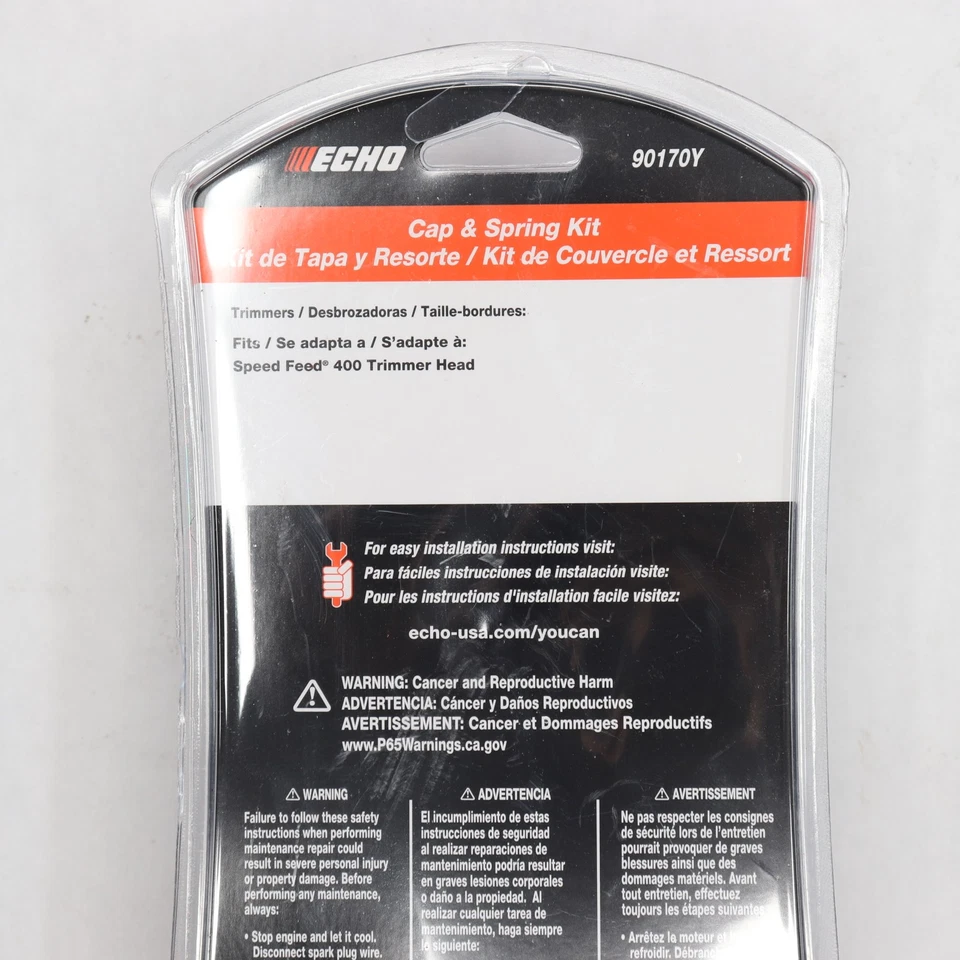 Echo  SpeedFeed 400 Trimmer Head Cap And Spring Kit Black 90170Y - Image 3 of 4