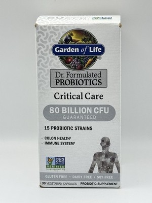 Garden of Life Dr Form Probiotics Critical Care 80 Bill CFU 30 Caps Ex 10/2026