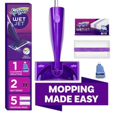 Floor Cleaner Bundle: Spray Mop, 20 Pad Refills, Fresh Scent Solution
