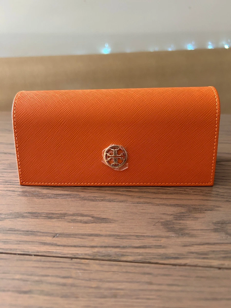 NEW Tory Burch Orange Sunglass Case & Almost New Tory Burch Large Purse Bag Tory Burch Sunglasses Case Orange T Logo Plus Microfiber Bag  main image 4