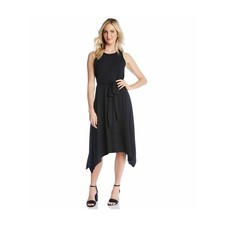 Karen Kane Black Sleeveless Summer Midi Dress with Waist Tie Size Medium NWT