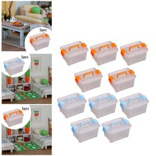 5 Pezzi Mini Casa Delle Bambole Scatola Trasparente Organizer per Accessori con