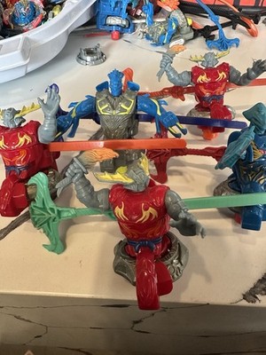 Vtg BEYBLADE, BEYWARRIORS  Mixed Lot metal Fury 6 Complete 3 Parts 8 Pull String