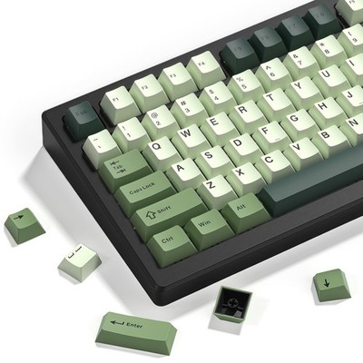 dagaladoo Double Shot PBT keycaps, Cherry Profile Keyboard Key caps, Matcha G...