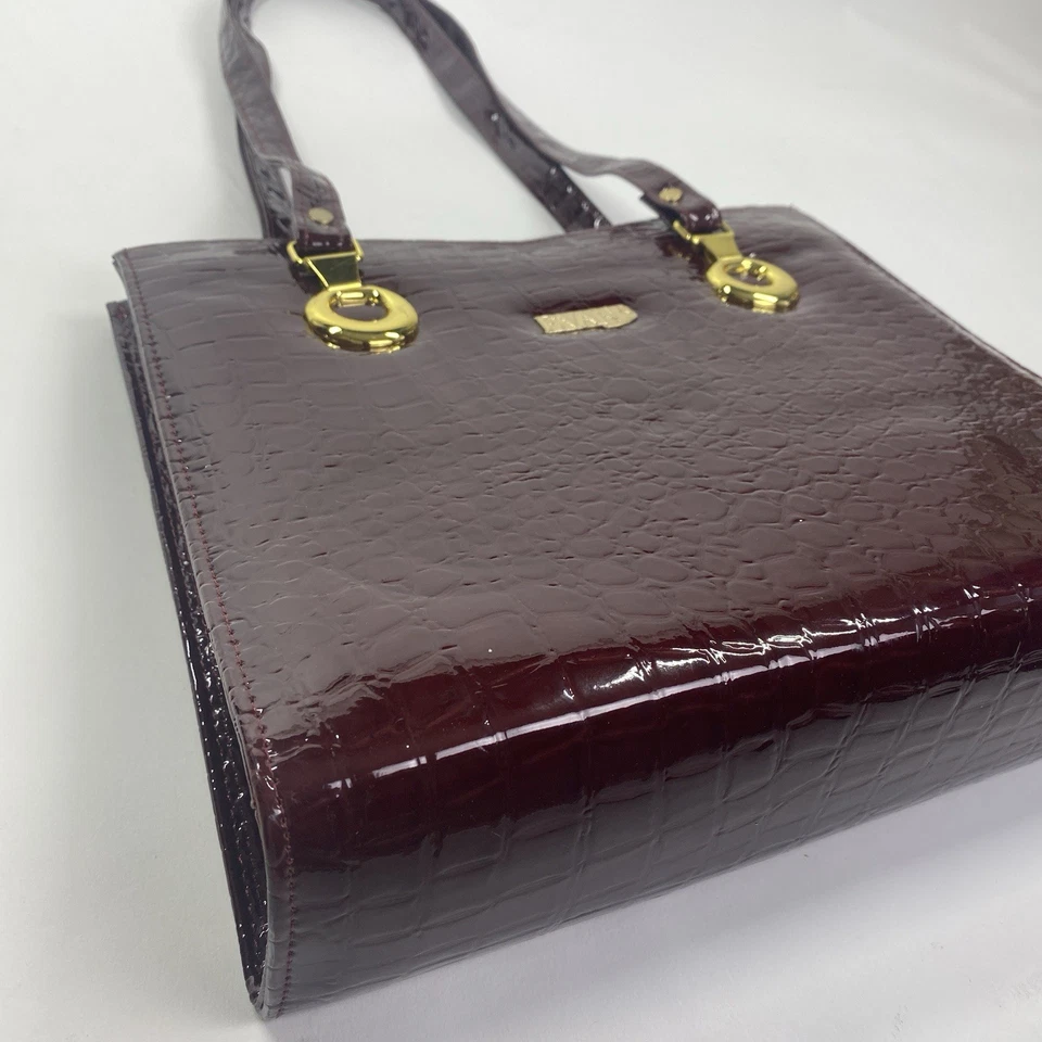 Bolso de Hombro Vintage Años 40-50 EVANS Cuero Artificial Borgoña Profundo Hecho en EE. UU. A14 Foto 2 de 4