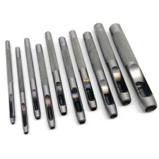 1mm &ndash; 40mm Heavy Duty Steel Silver Hollow Hole Punch Set for Leather Crafts Wood