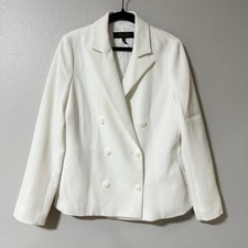 Rag  Bone Women's Double Breasted Blazer Jacket Off-white Size 2 Officecore