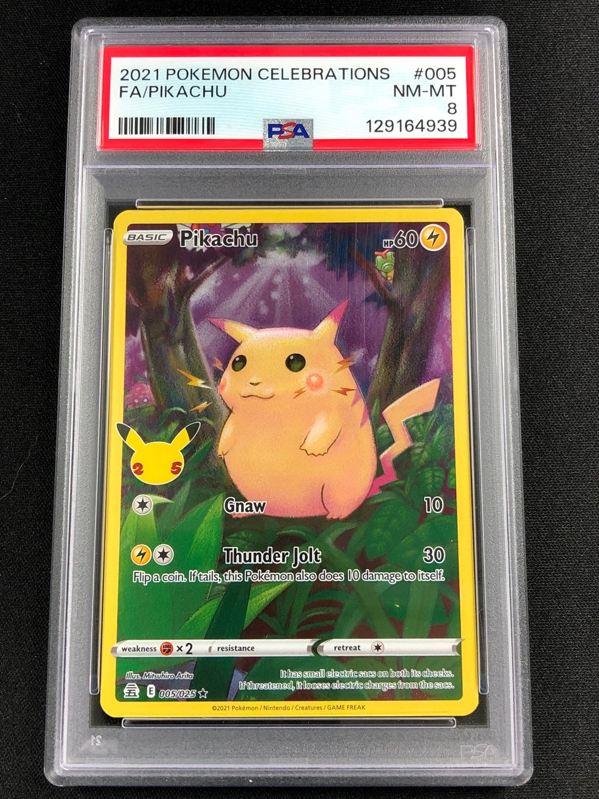 Pokemon 2021 Pikachu 005/025 PSA 8