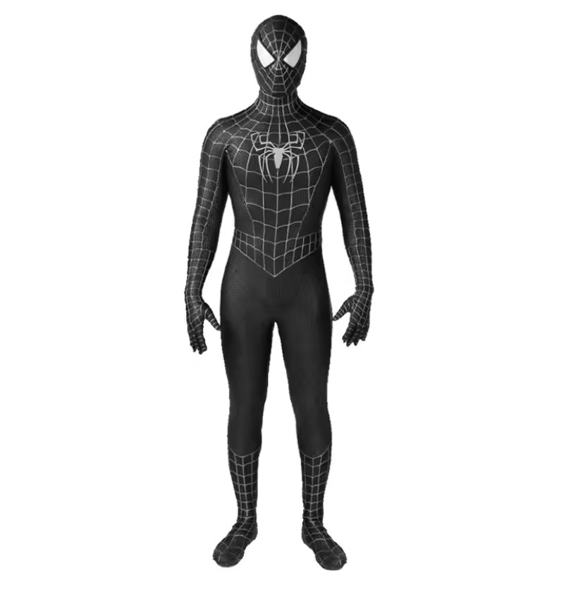 Disfraz de Spiderman Adulto Niños Negro Cosplay Carnaval Halloween Body