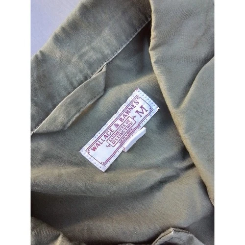 Wallace & Barnes Mens Olive Green Military Field Jacket Medium Utility Coat image 2