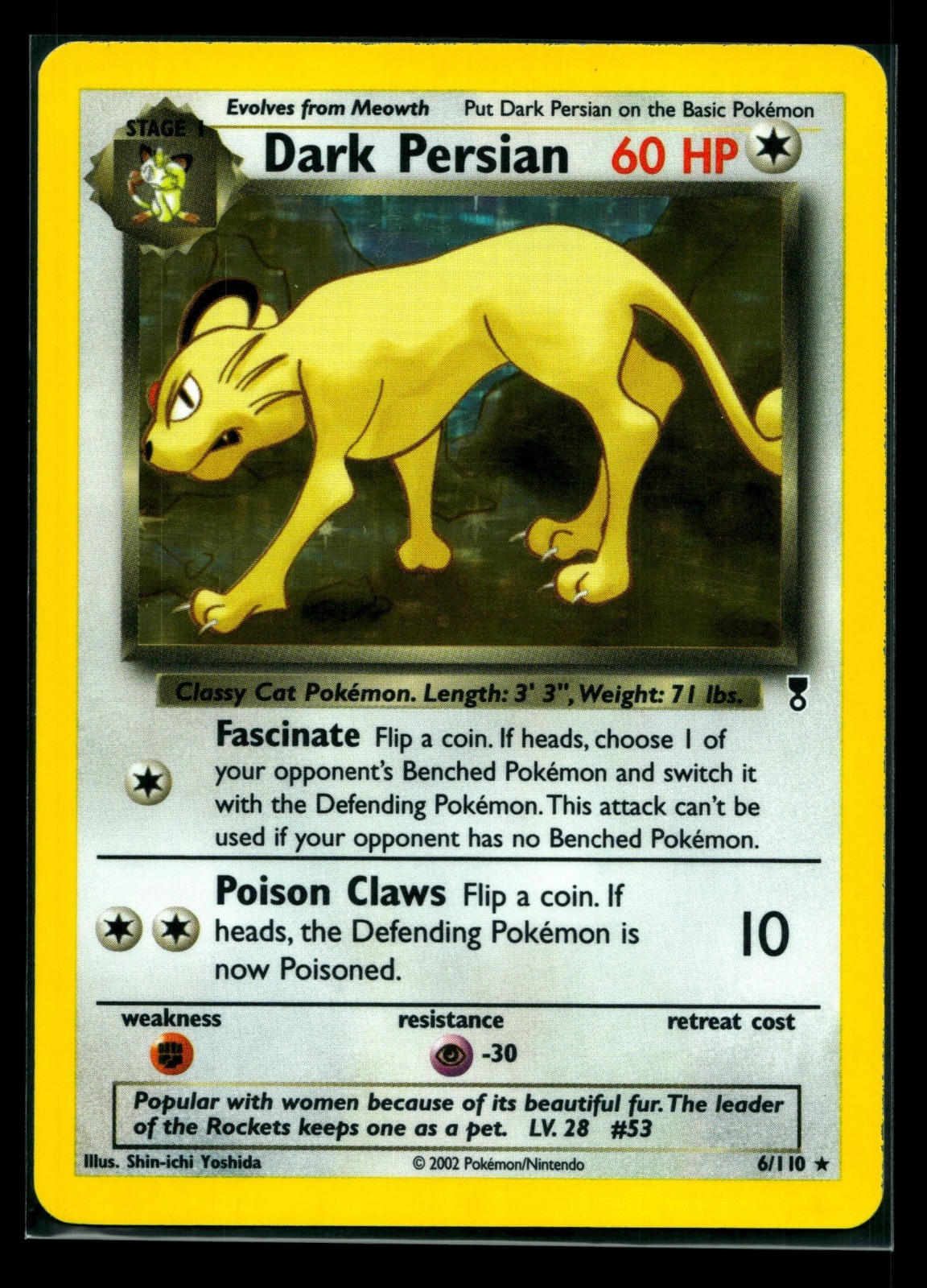 Dark Persian 6/110 Legendary Collection Holo LP-