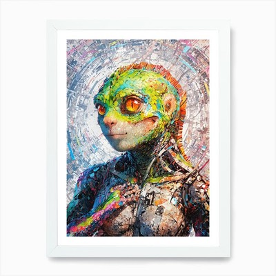 Eidechse 2 Kunstdruck gerahmt Wandbild Poster Leinwanddruck Bild