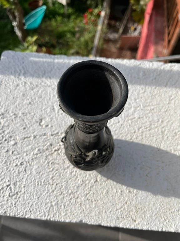 ancien vase chinois en bronze deux anses - Photo 2/4