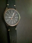 VINTAGE TIMEX EXPEDITION DATE MILITARY 24H INDIGLO QUARTZ MEN'S LARGE BLK WATCH