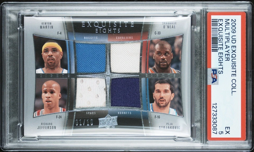 2009 UD Exquisite Kobe Bryant 1/10 Eights GU Patch Shaq Peja Kidd PSA POP 1 cc17 - Image 2 of 4