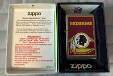 WASHINGTON REDSKINS RARE ZIPPO LIGHTER! WITH ORIGINAL BOX! VERY COOL!