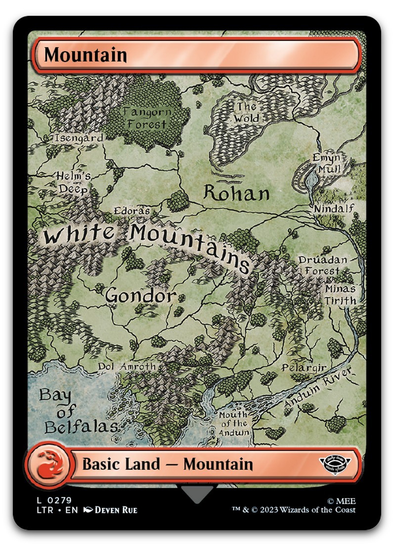 Mountain (0279) #279 (LP) Lord of the Rings LTR Magic MTG