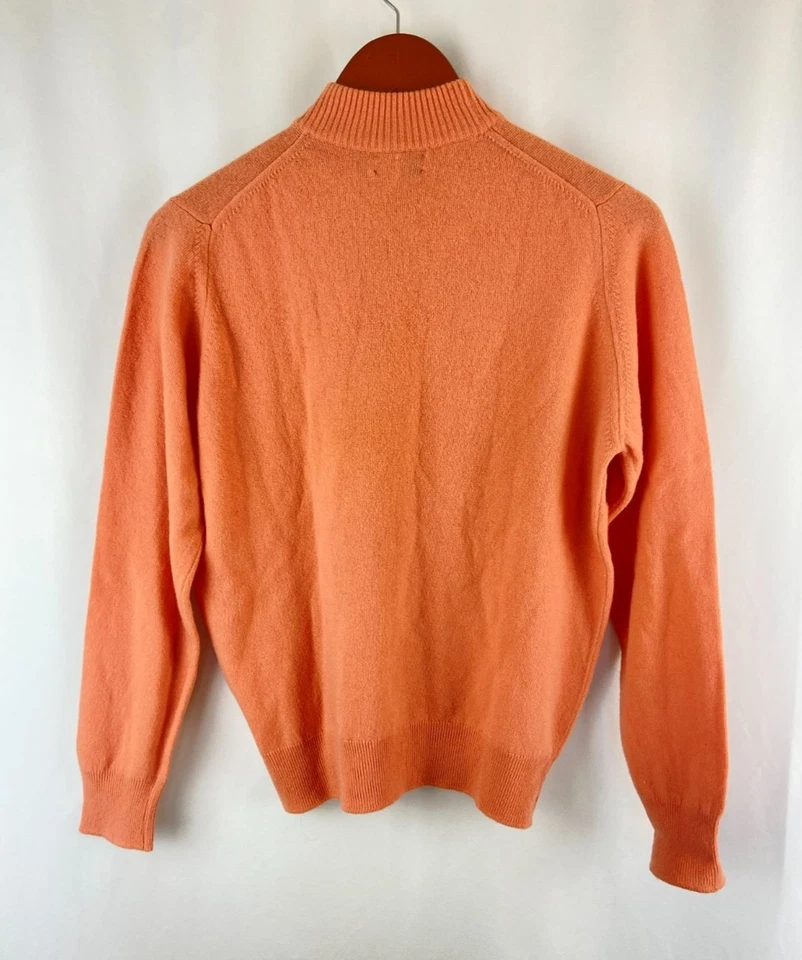 Suéter Lyle & Scott Mujer Talla 40 Melocotón Cuello Simulado Lana de Cordero Hecho en Escocia Foto 2 de 4