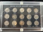 1941-1945 PDS Mercury Dime Short Set of 15 COINS in Plastic Holder