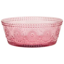 Boston International - Pink Codi Glass Bowl Lg - TEL25120