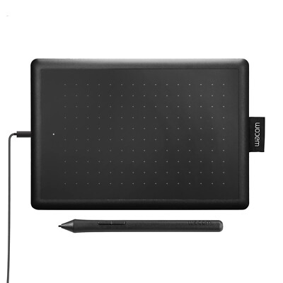 One by Wacom Graphics Pen Tablet, Small 8.3'' x 5.7'', Black - CTL472K1A