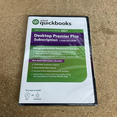 Intuit Quickbooks Desktop Premier Plus 2021 New