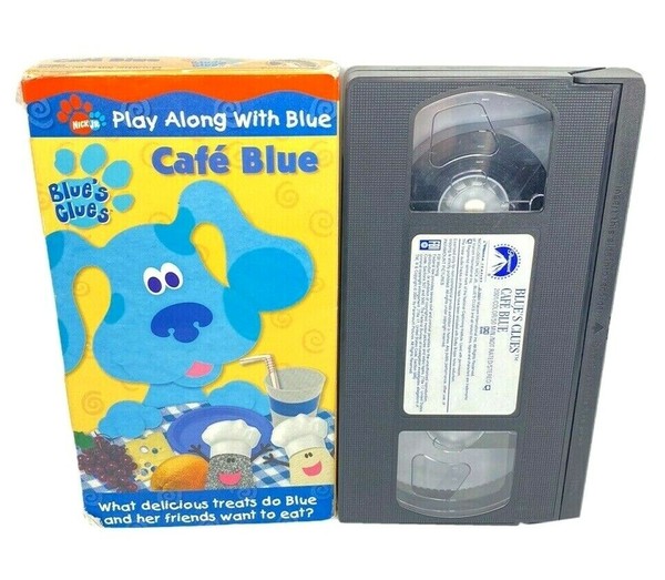 Blues Clues Cafe Blue Vhs 01 Vintage Nick Jr Tape 123mehndidesign Com
