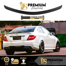 Mercedes C Class Coupe W204 Carbon Fibre Rear Boot Spoiler Lip Wing Kit 11-15
