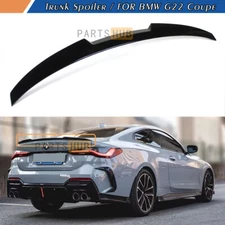 FOR 21-25 BMW G22 4 Series 430i M440i G82 M4 Glossy Black M Style Trunk Spoiler