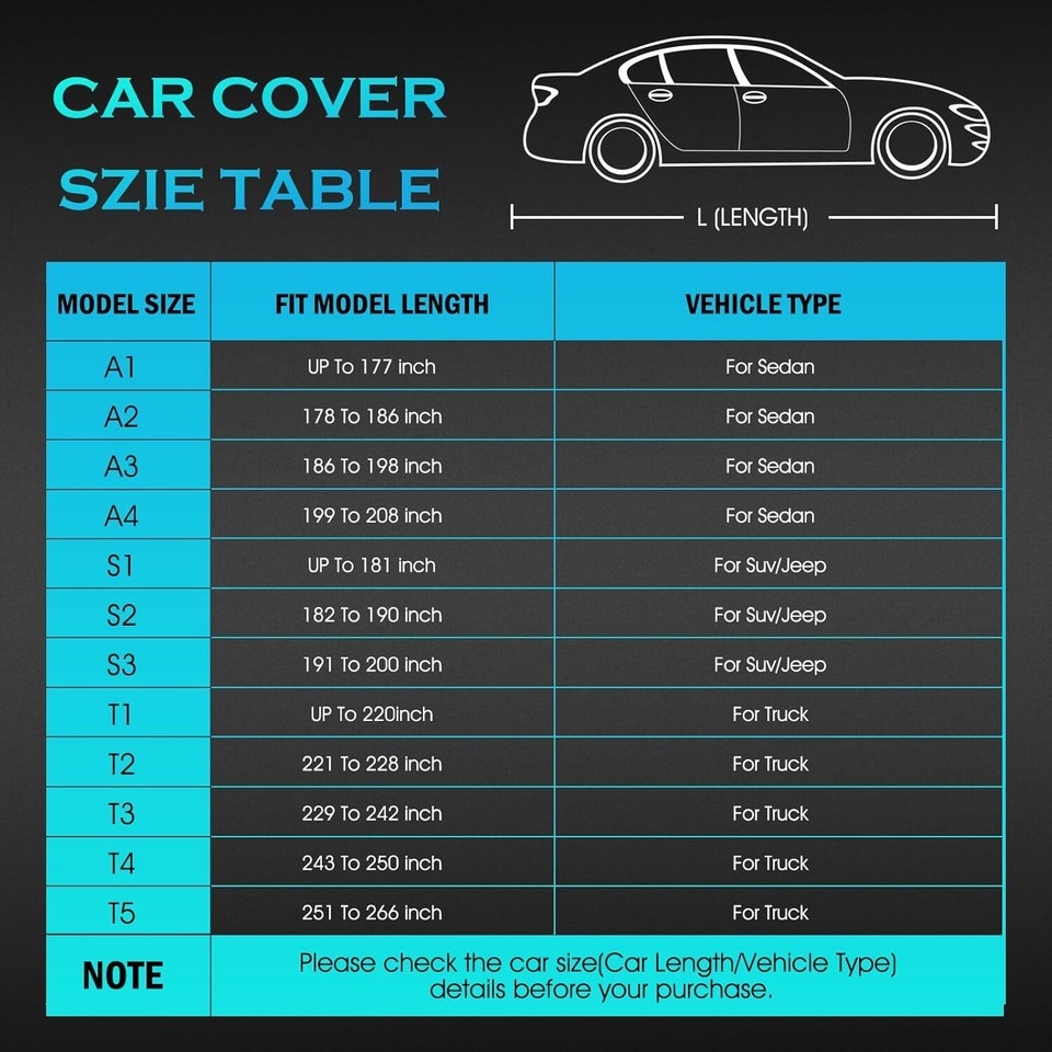 Truck Car Cover Waterproof All Weather Full Outdoor Pickup Truck Cover