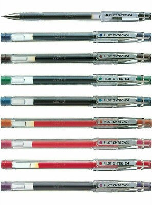 Pilot G-Tec C4 Microtip Ultrafein 0,4 Gel-Tintenroller - Auswahl aus 9 Farben